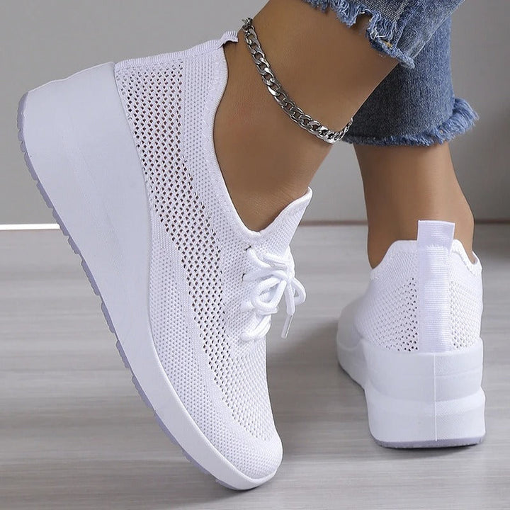 "Damen atmungsaktive Schlupf-Schnürschuhe, bequem und modisch, leichtes Schnürdesign, vielseitig, elegante Damenschuhe"