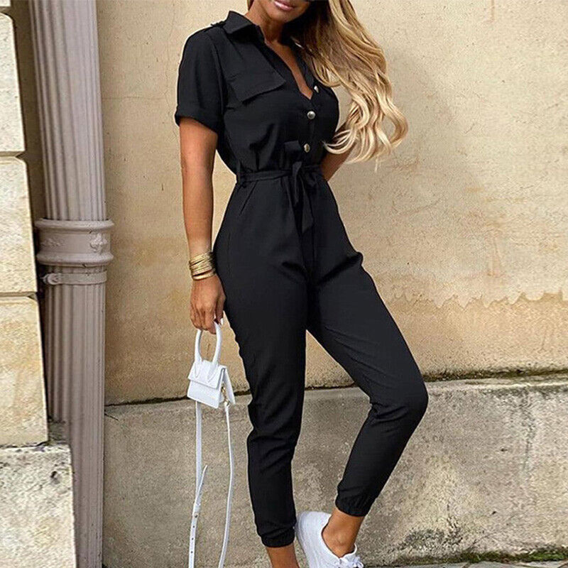 "Damen Jumpsuit elegant und vielseitig, atmungsaktives Material, lockere Passform, für schicke Anlässe und Freizeit geeignet.