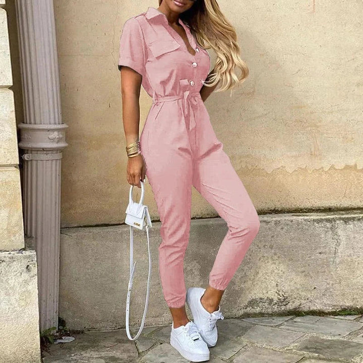 "Damen Jumpsuit elegant und vielseitig, atmungsaktives Material, lockere Passform, für schicke Anlässe und Freizeit geeignet.