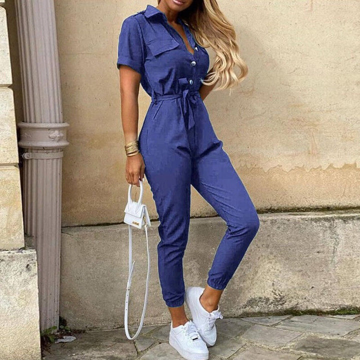 "Damen Jumpsuit elegant und vielseitig, atmungsaktives Material, lockere Passform, für schicke Anlässe und Freizeit geeignet.