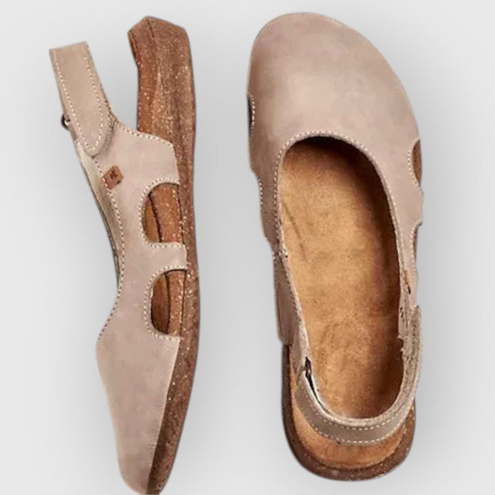 "Damen Komfortsandalen, ergonomisch, in Aprikose, Dunkelgrau, Orange, Schwarz. Orthopädisch, verstellbare Riemen, EVA-Sohle."