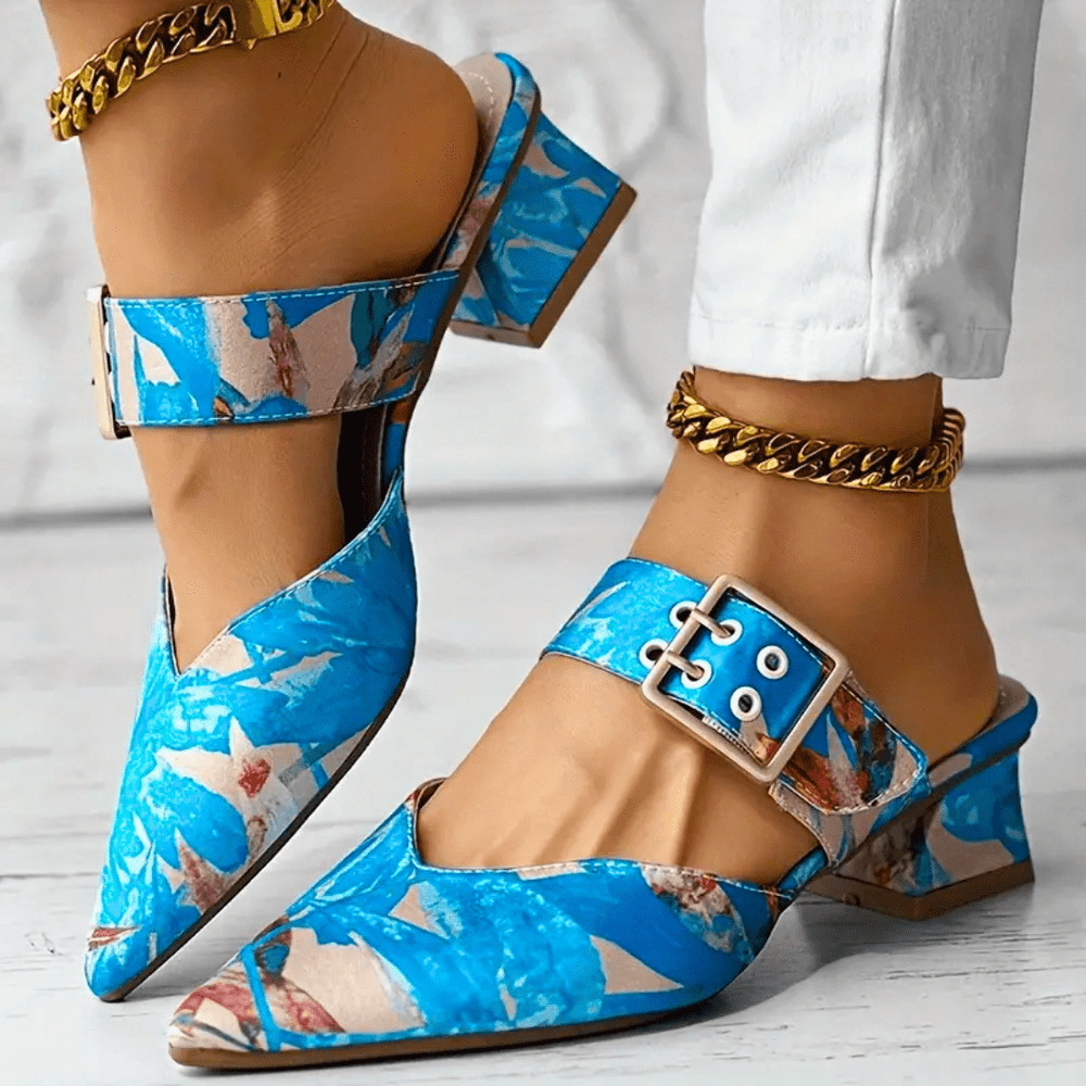 "Damen orthopädische Absatzschuhe, elegantes Design mit anpassbaren Riemen, optimaler Komfort und vielseitige Optik."