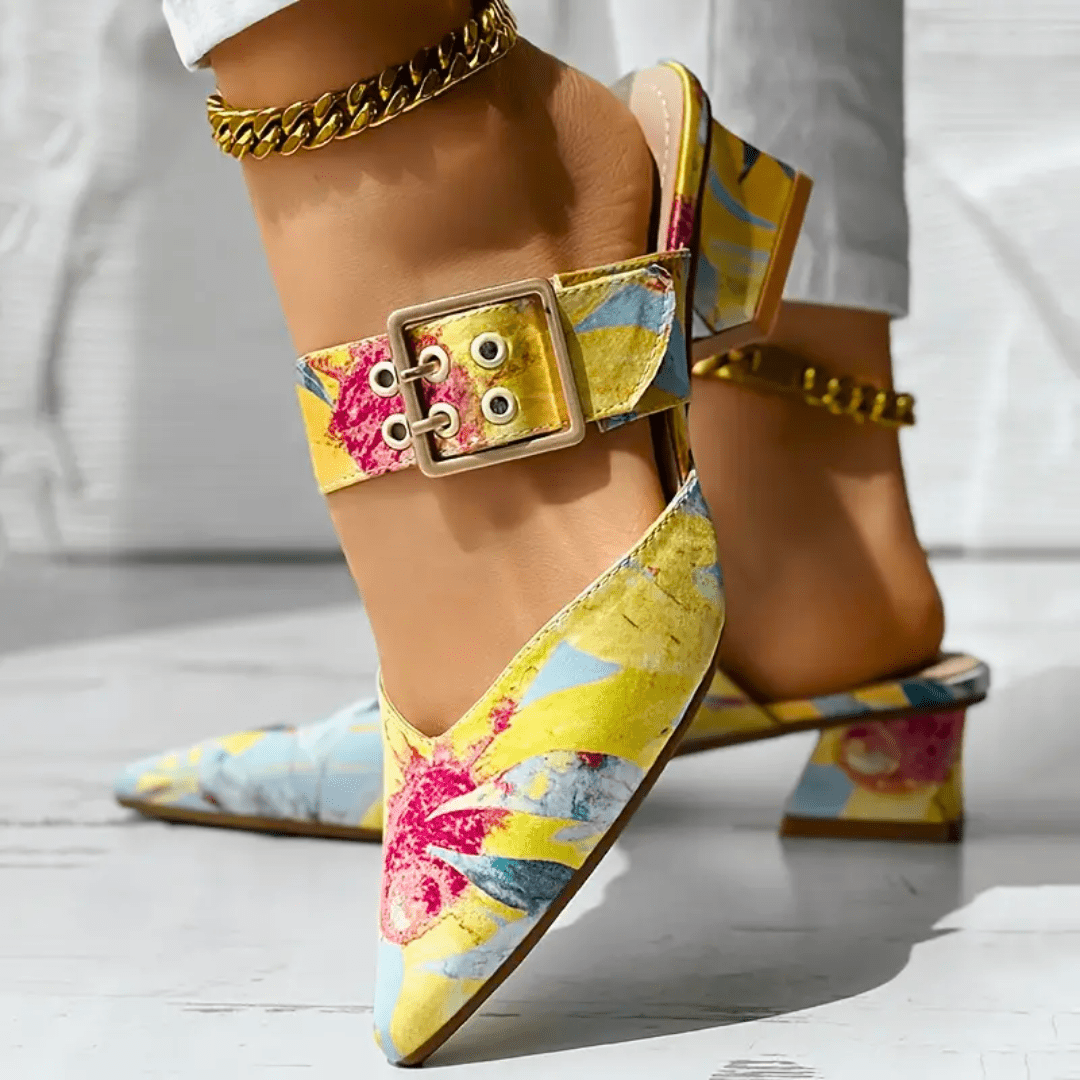"Damen orthopädische Absatzschuhe, elegantes Design mit anpassbaren Riemen, optimaler Komfort und vielseitige Optik."