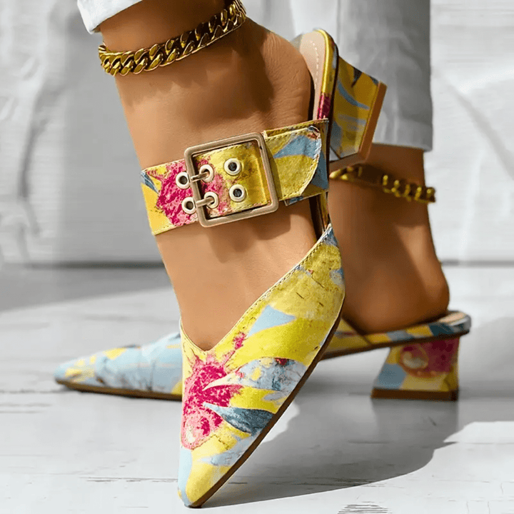 "Damen orthopädische Absatzschuhe, elegantes Design mit anpassbaren Riemen, optimaler Komfort und vielseitige Optik."