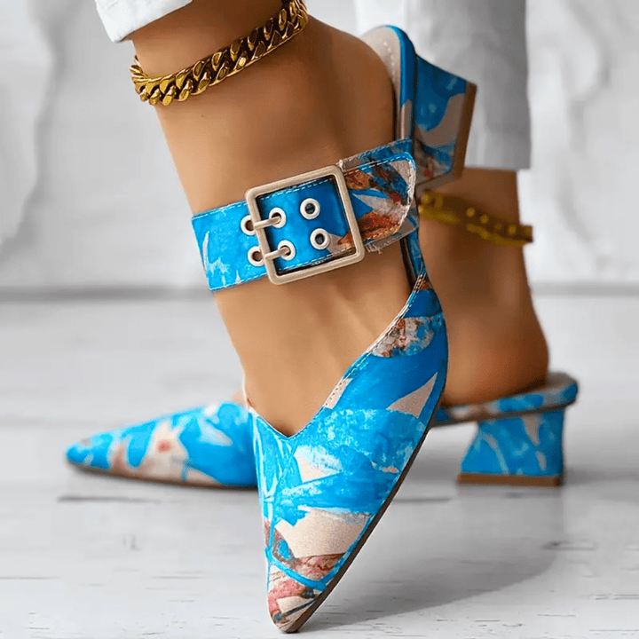 "Damen orthopädische Absatzschuhe, elegantes Design mit anpassbaren Riemen, optimaler Komfort und vielseitige Optik."