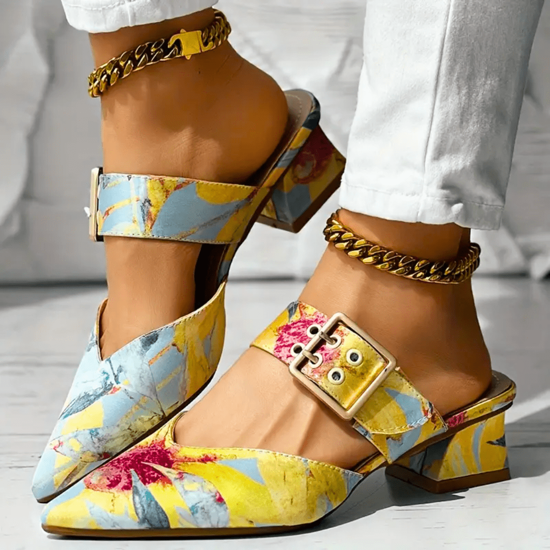 "Damen orthopädische Absatzschuhe, elegantes Design mit anpassbaren Riemen, optimaler Komfort und vielseitige Optik."