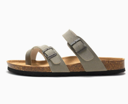 "Damen orthopädische Sandalen mit verstellbaren Riemen, bequeme EVA-Sohle, beige Struktur, optimal für lange Spaziergänge."