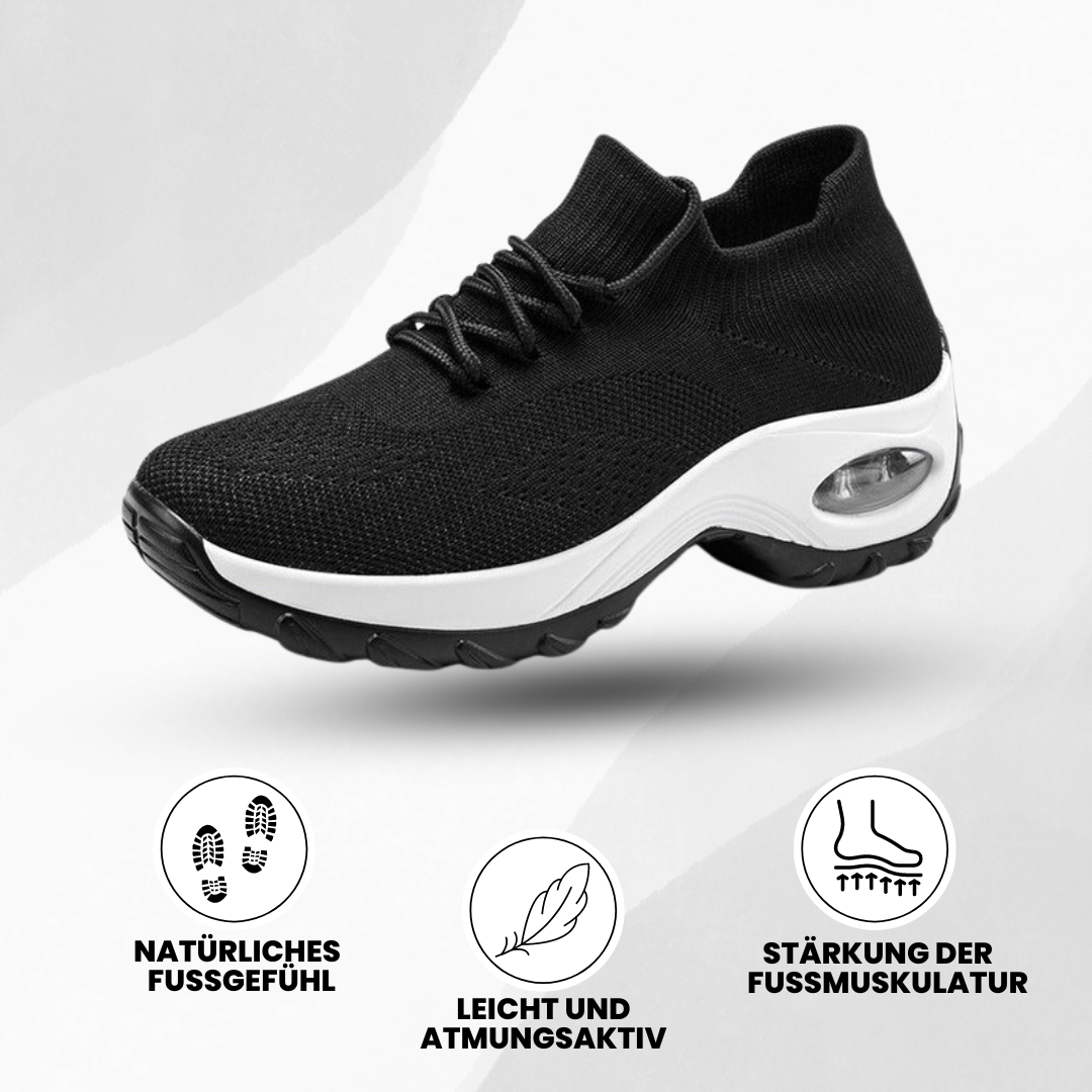 "Damen Orthowalk Schuhe, ergonomisches Design, in Weiß, fördern Fußgesundheit und bieten Komfort für Alltag und Sport."