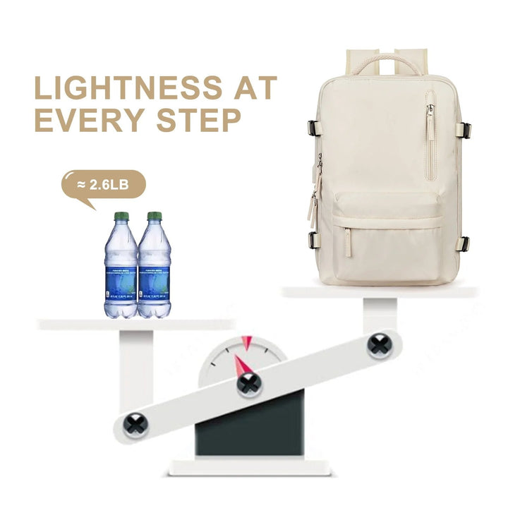 "Damen Reise-Rucksack, wasserdicht, mit USB-Anschluss, Anti-Diebstahl-Fach, stilvolles Design, in Schwarz"