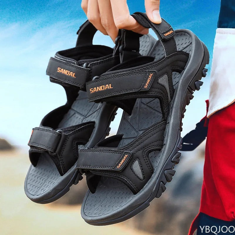 "Damen Sandalen, ergonomisch geformt, rutschfest, robust, ideal für Alltag in Armeegrün, Dunkelblau oder Schwarz."