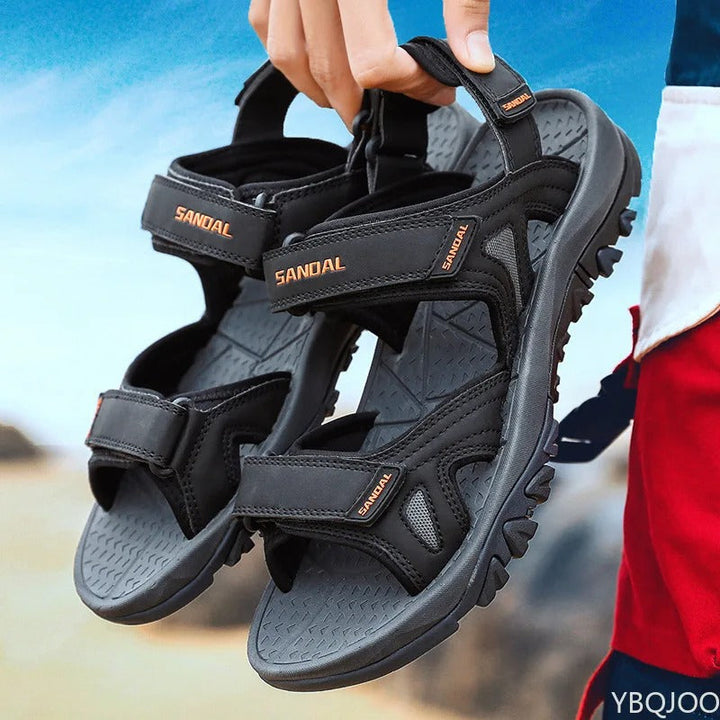 "Damen Sandalen, ergonomisch geformt, rutschfest, robust, ideal für Alltag in Armeegrün, Dunkelblau oder Schwarz."
