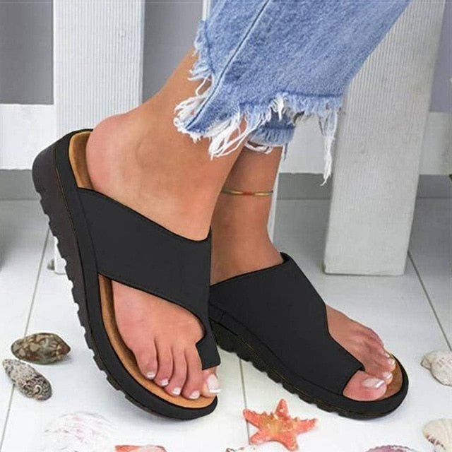 "Damen Sandalen, ergonomisch, vegan, in Gelb, Leopard, Schwarz, Beige, für Hallux Valgus Korrektur und Komfort."