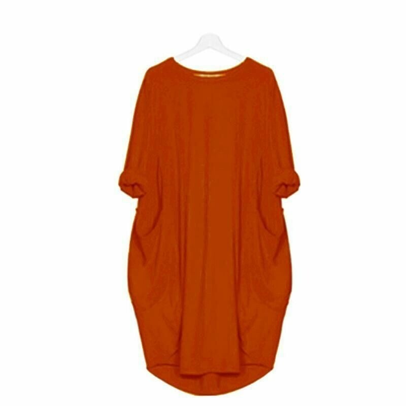Damen Sommerkleid in lockerer Passform mit Rundhalsausschnitt, elegantes Design, ideal für Sommerausflüge.