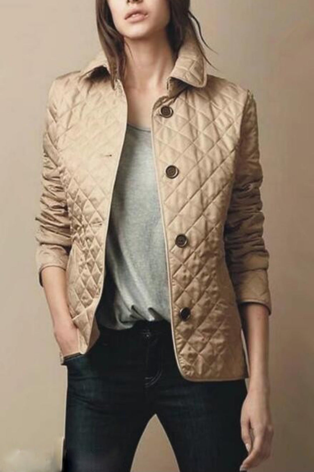 "Damen Steppjacke stilvoll & warm, taillierte Passform, hervorragende Isolierung, in Blau, Khaki, Rot, Schwarz erhältlich"
