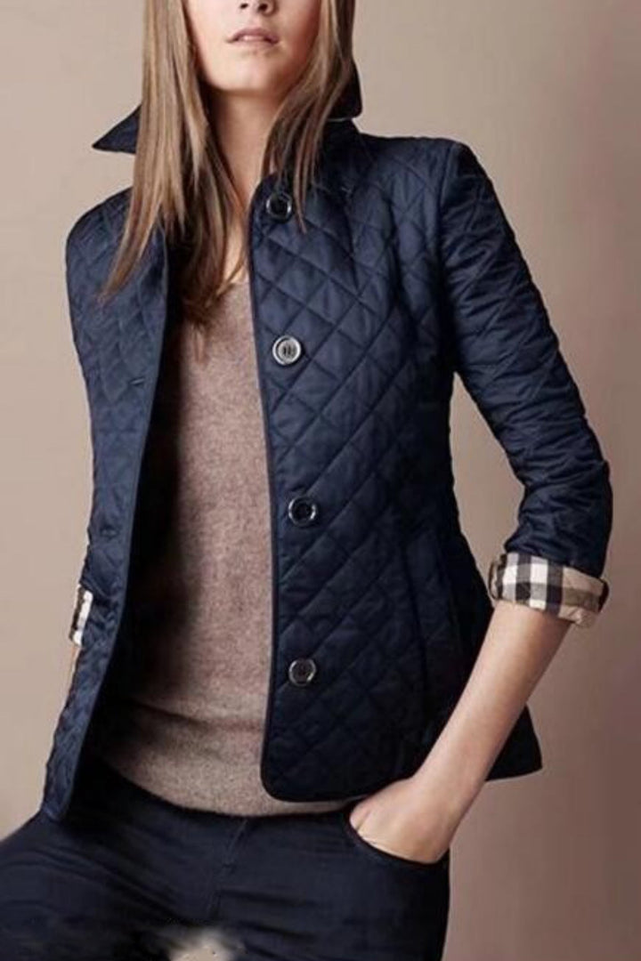 "Damen Steppjacke stilvoll & warm, taillierte Passform, hervorragende Isolierung, in Blau, Khaki, Rot, Schwarz erhältlich"