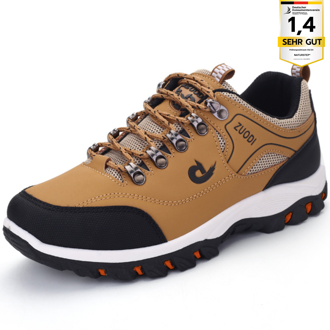 "Damen Trekkingschuhe mit grauer Oberfläche und robuster, rutschfester Sohle für Outdoor-Abenteuer"
