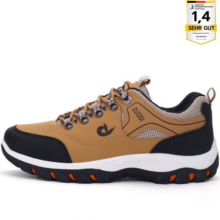 "Damen Trekkingschuhe mit grauer Oberfläche und robuster, rutschfester Sohle für Outdoor-Abenteuer"