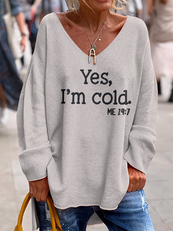 "Damen V-Ausschnitt Pullover lässig, übergröße, einzigartiges Muster, gemütlich, perfekt für Herbst- und Winteroutfits"