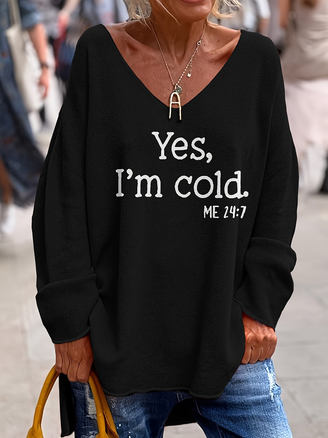 "Damen V-Ausschnitt Pullover lässig, übergröße, einzigartiges Muster, gemütlich, perfekt für Herbst- und Winteroutfits"