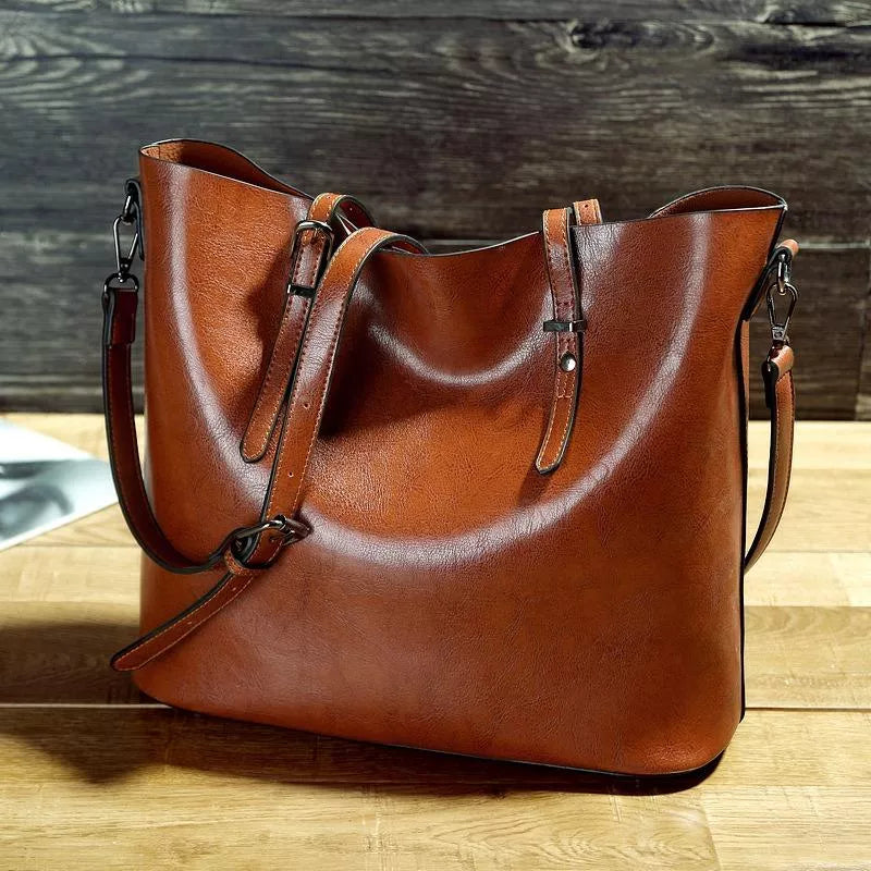 "Damen Vintage Leder Umhängetasche, robustes Echtleder, stilvolles Design, eleganter Begleiter für jeden Anlass."