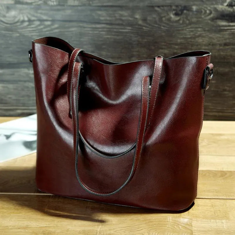 "Damen Vintage Leder Umhängetasche, robustes Echtleder, stilvolles Design, eleganter Begleiter für jeden Anlass."