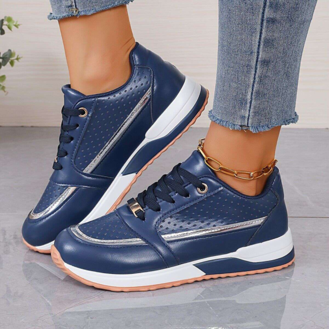 "Damen Walkingschuhe, leicht und bequem, in modernem Stil mit eleganten Linien und atmungsaktivem Material."