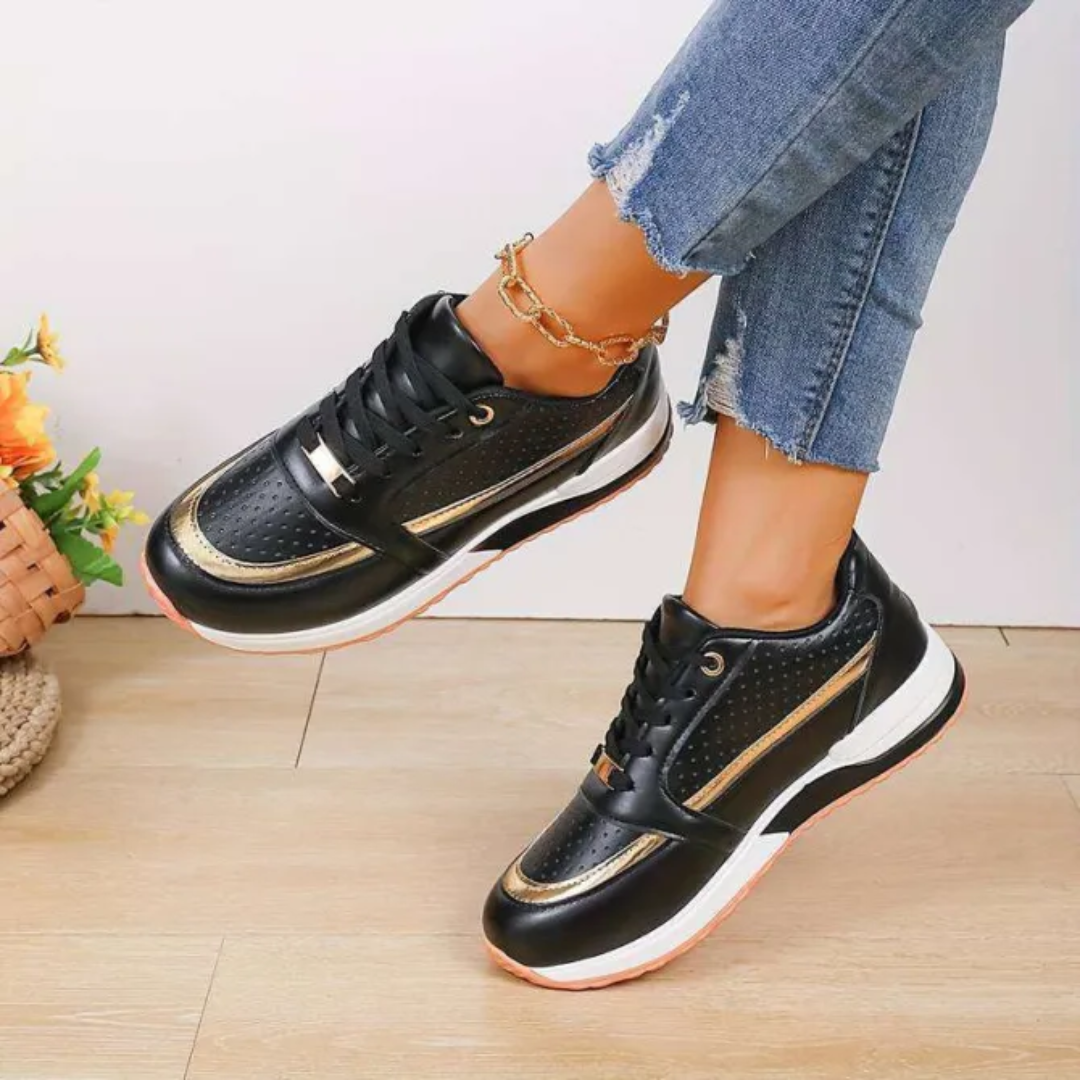 "Damen Walkingschuhe, leicht und bequem, in modernem Stil mit eleganten Linien und atmungsaktivem Material."