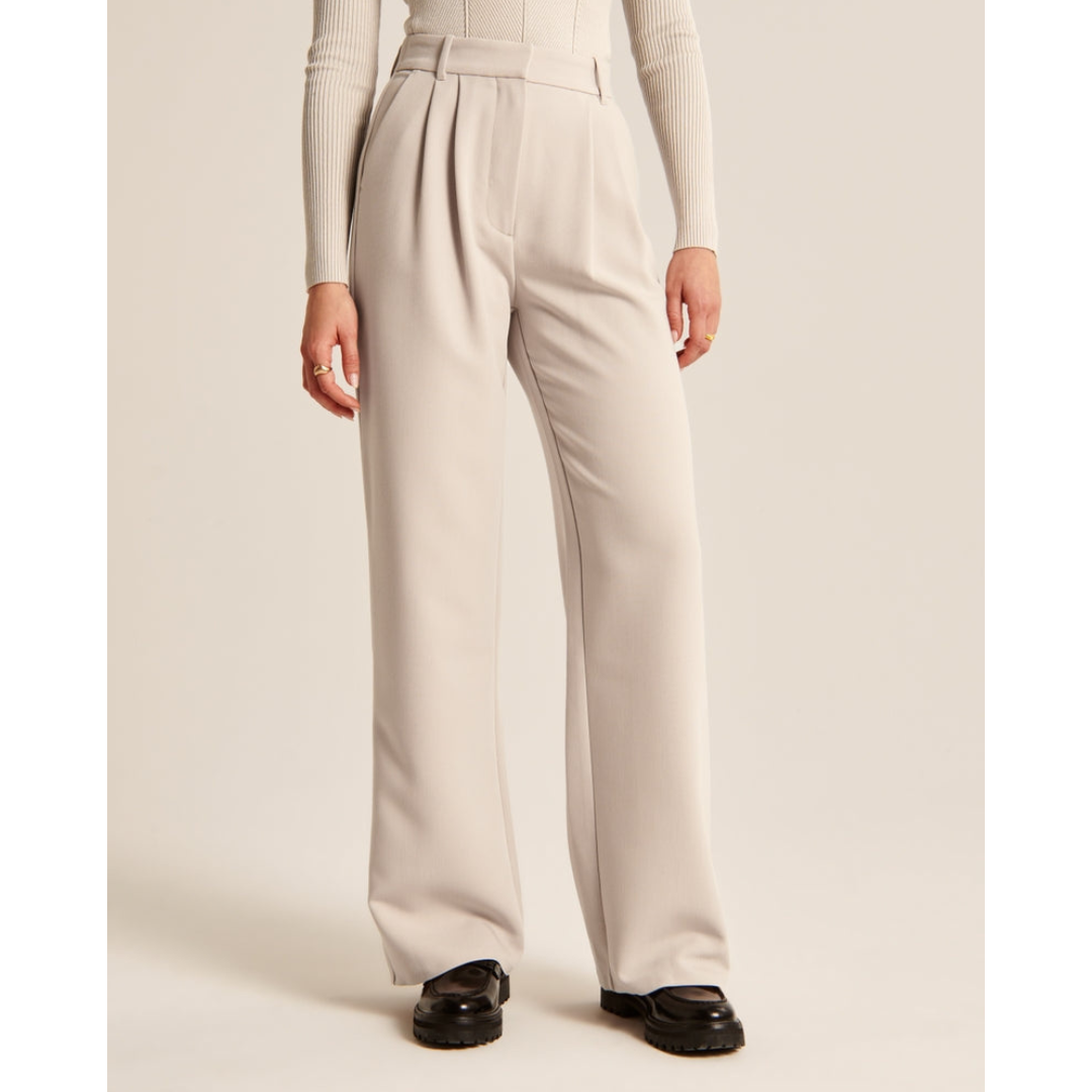 "Damen weite Hose mit hoher Taille, elegant und komfortabel, weites Bein, ideal für vielseitige Outfits und stilvolle Anlässe