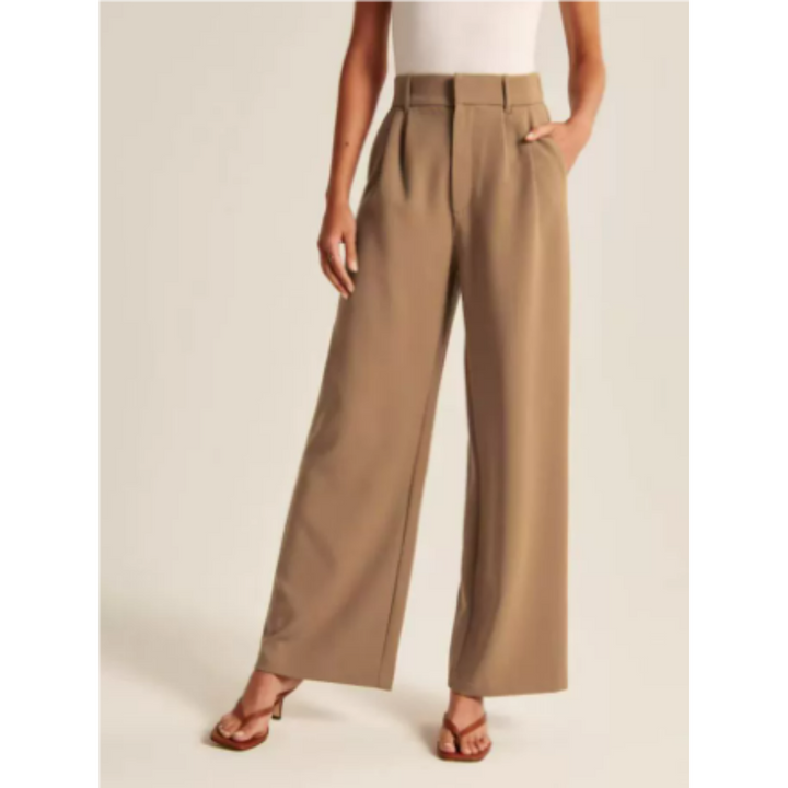 "Damen weite Hose mit hoher Taille, elegant und komfortabel, weites Bein, ideal für vielseitige Outfits und stilvolle Anlässe