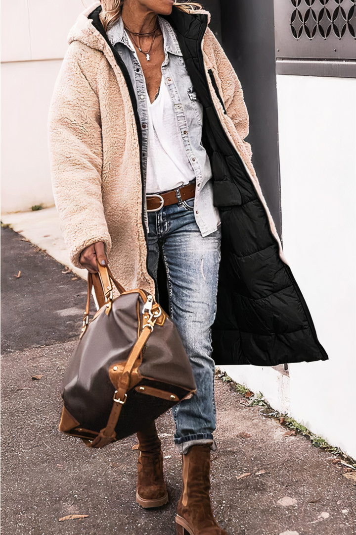 "Damen Winter Parka, stilvoll & warm, in dezenten Farben, elegantes Design, ideal für kalte Tage und modische Looks."