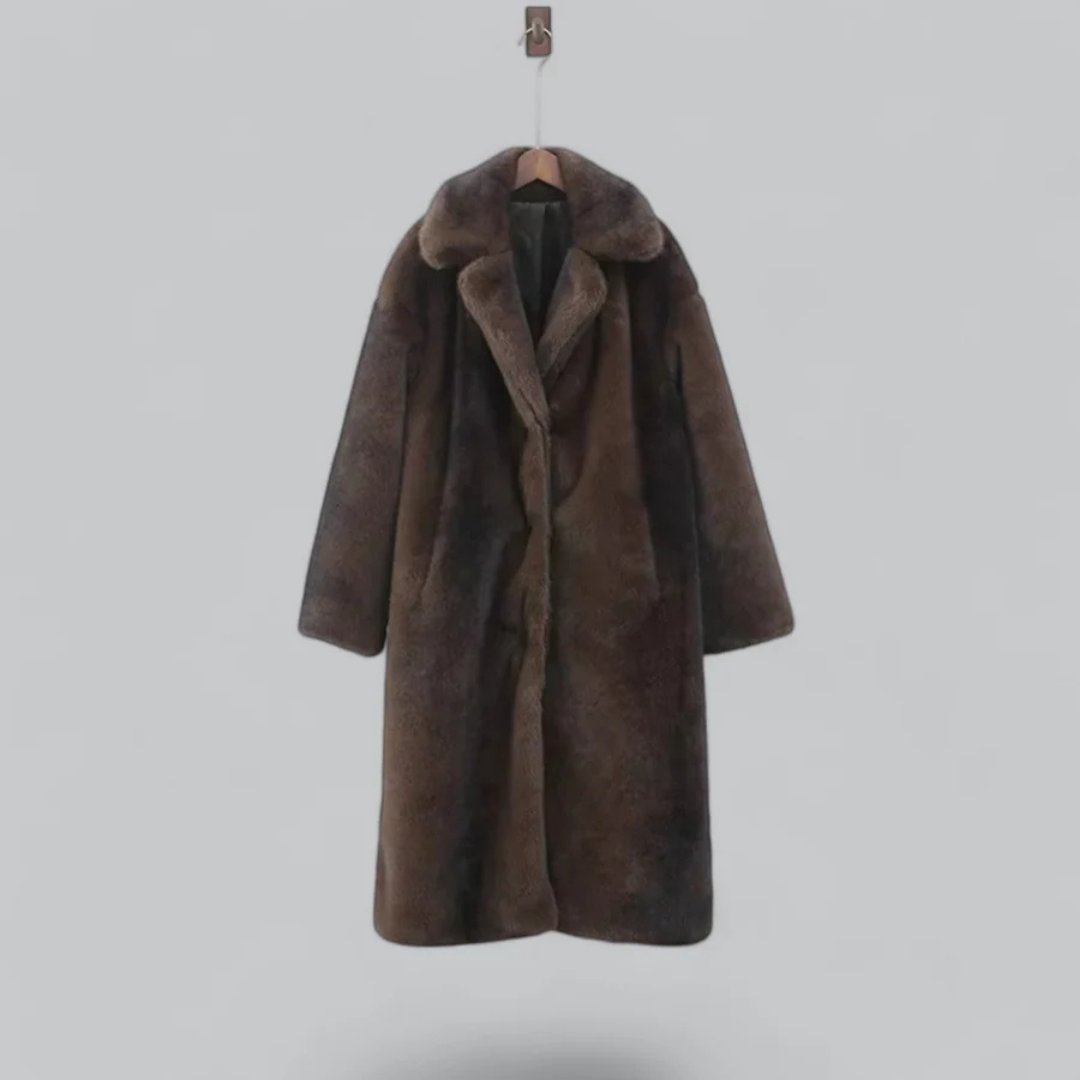 "Damen Winter Trench Mantel, langer, eleganter Trenchcoat aus warmem Material, ideal für kühle Tage, stilvoll und zeitlos."