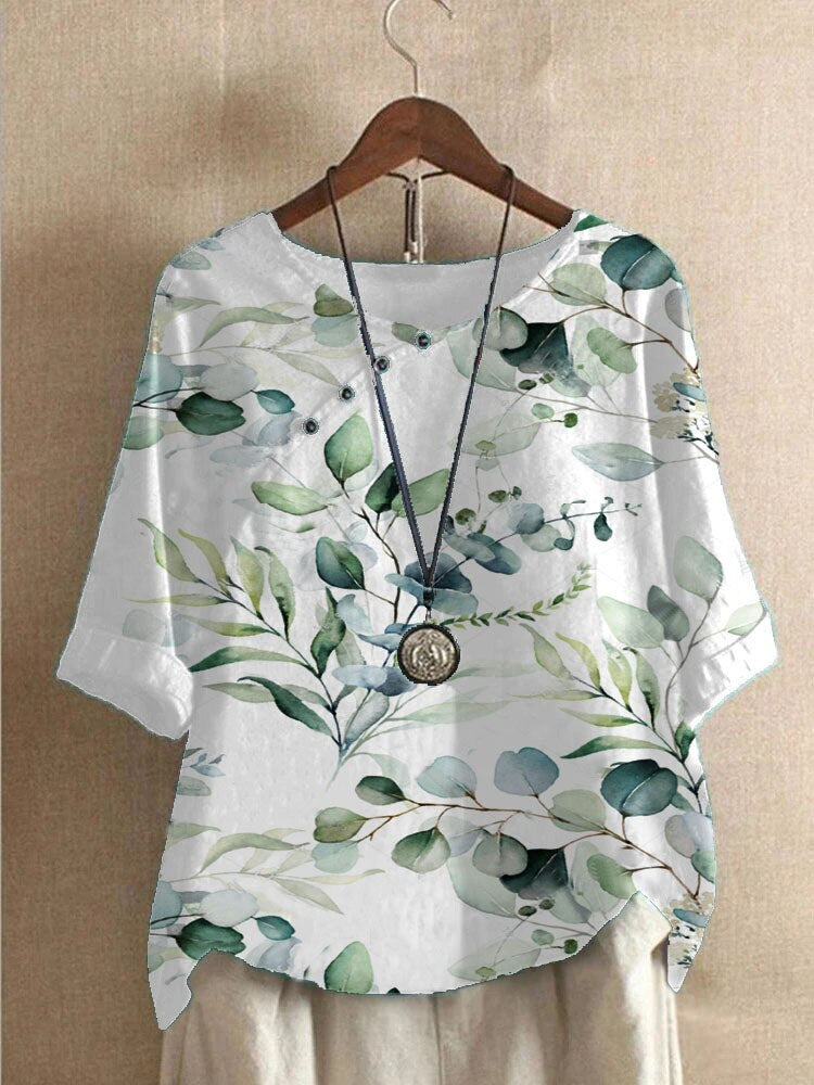 "Damenbluse mit lebhaftem Druck, vielseitig kombinierbar, stylisch und bequem, ideal für elegante und legere Anlässe."