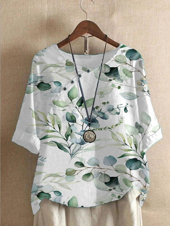 "Damenbluse mit lebhaftem Druck, vielseitig kombinierbar, stylisch und bequem, ideal für elegante und legere Anlässe."