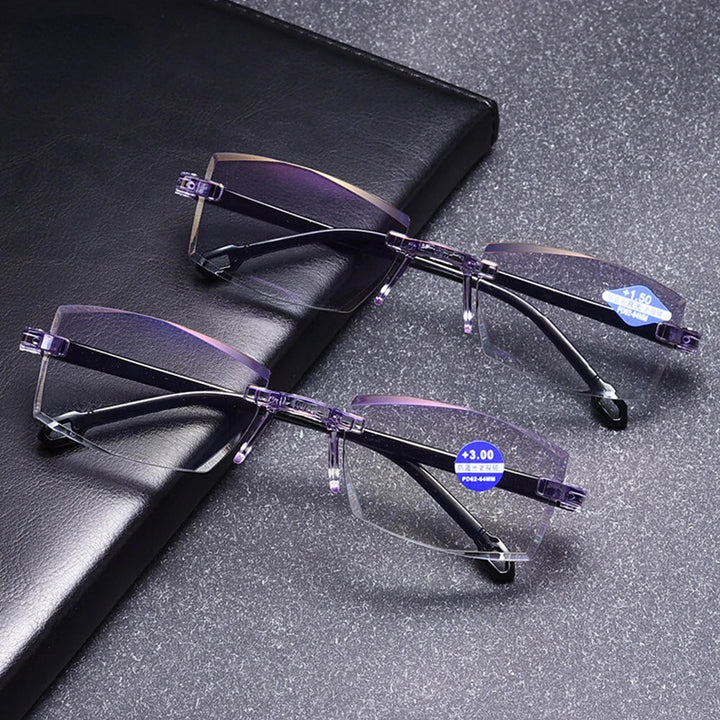 "Damenbrille mit robustem Rahmen, modernen Design und Anti-Blaulicht-Technologie für klaren Blick und Augenschutz."