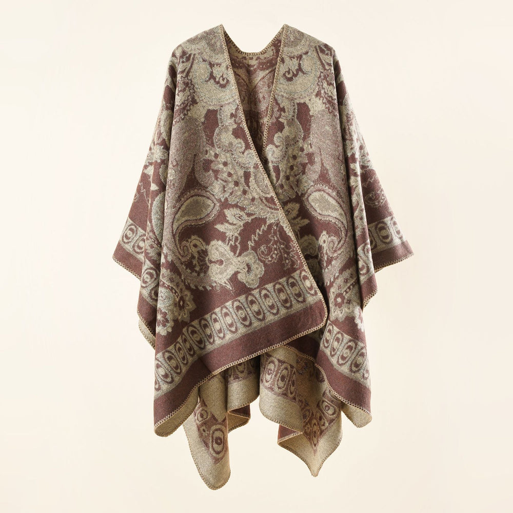 "Damenponcho mit floralem Muster, elegant, vielseitig, luxuriöser Look, perfekt für jede Garderobe, erhältlich in mehreren Fa