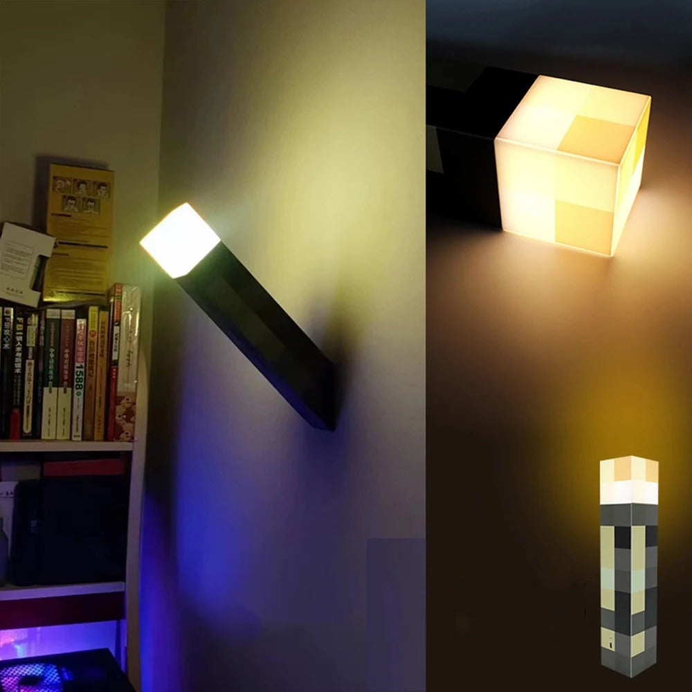 "Dezent-orangene GlowTorch LED-Lampe, USB-aufladbar, stilvoller Lichtgenuss für stimmungsvolle Raumbeleuchtung"
