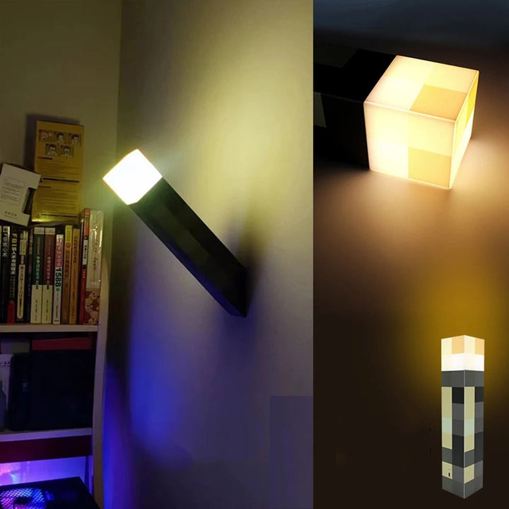 "Dezent-orangene GlowTorch LED-Lampe, USB-aufladbar, stilvoller Lichtgenuss für stimmungsvolle Raumbeleuchtung"