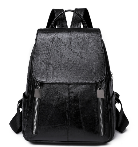 Diebstahlsicherer Lederrucksack Damen, elegant, Premium-Leder, zeitloses Design, ideal für stilvolle, sichere Reisen.
