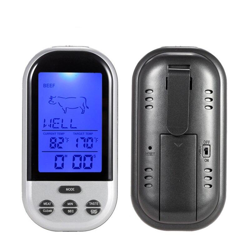 "Digitales kabelloses Ofenthermometer mit Timer, Präzision für genaues Kochen, robustes Design aus Kunststoff und Edelstahl"