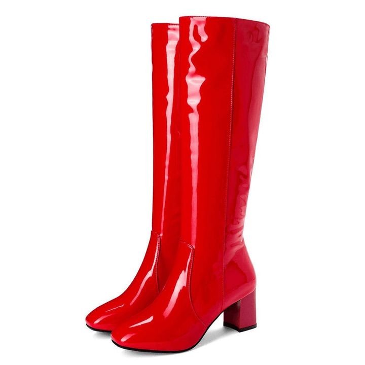 Elegante Kniehohe Lederstiefel