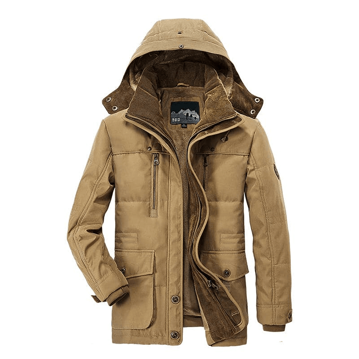 Wärmende Winterjacke mit Mehrfachtaschen