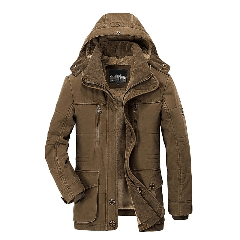 Wärmende Winterjacke mit Mehrfachtaschen