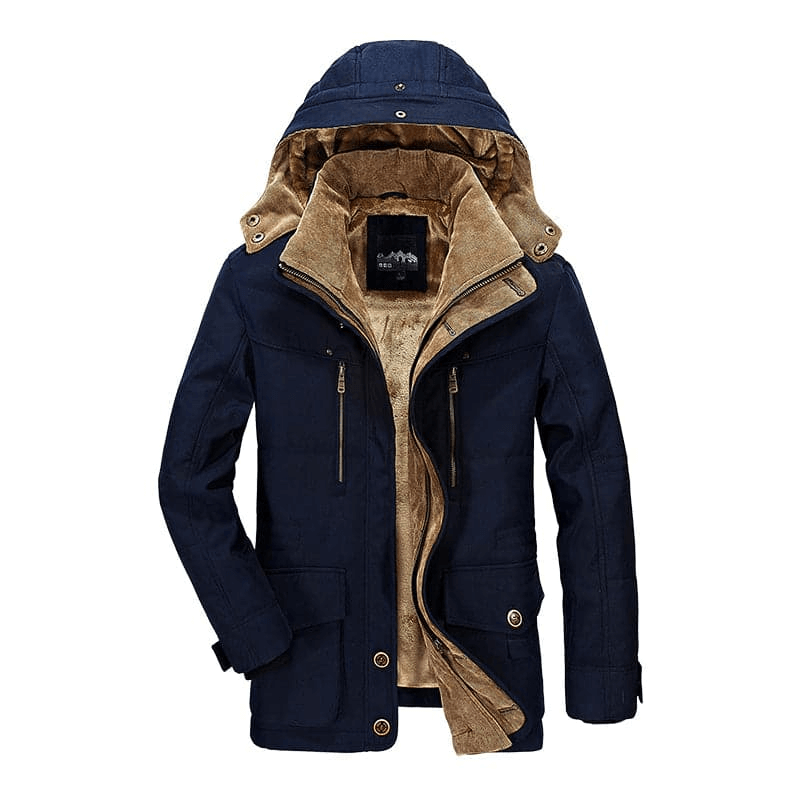 Wärmende Winterjacke mit Mehrfachtaschen