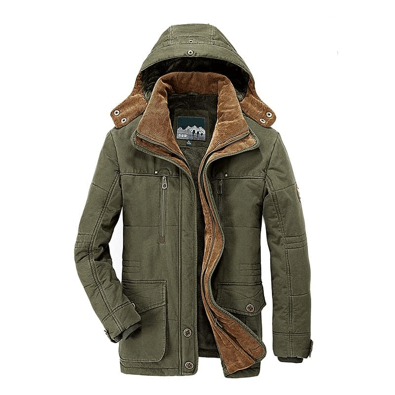 Wärmende Winterjacke mit Mehrfachtaschen