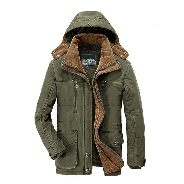 Wärmende Winterjacke mit Mehrfachtaschen
