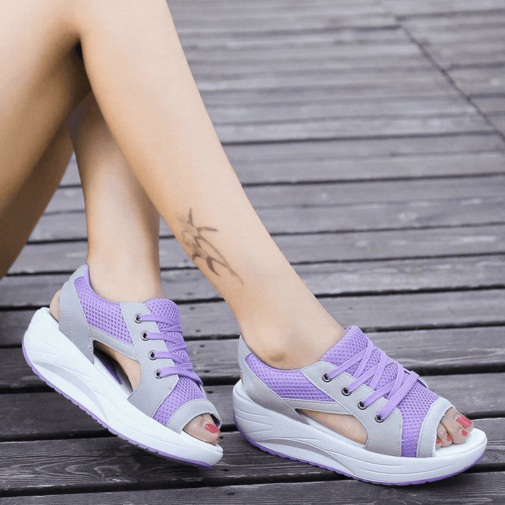 Bequeme Damen-Sandalen mit Schnürung