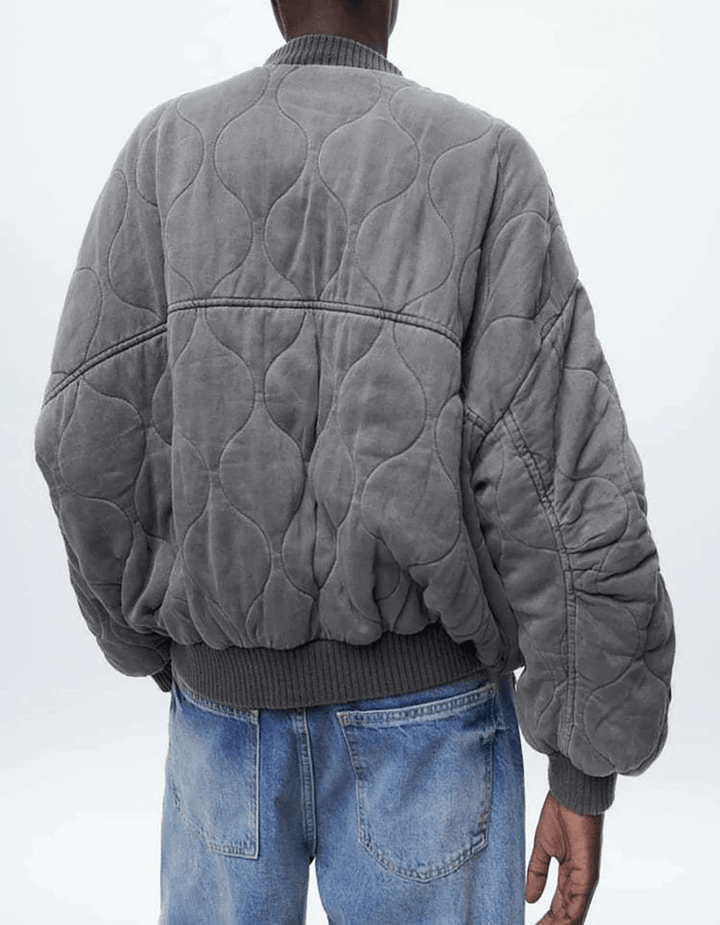 Stylische Graue Bomberjacke