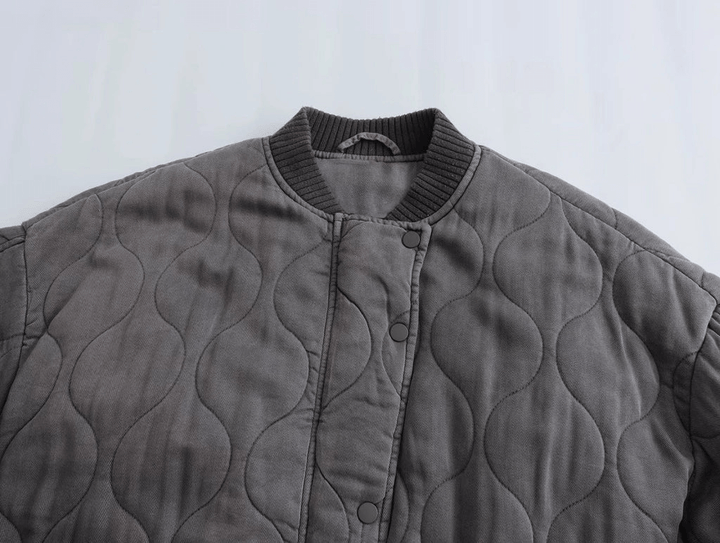 Stylische Graue Bomberjacke
