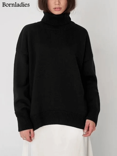 Geräumiger Strickpullover für Frauen