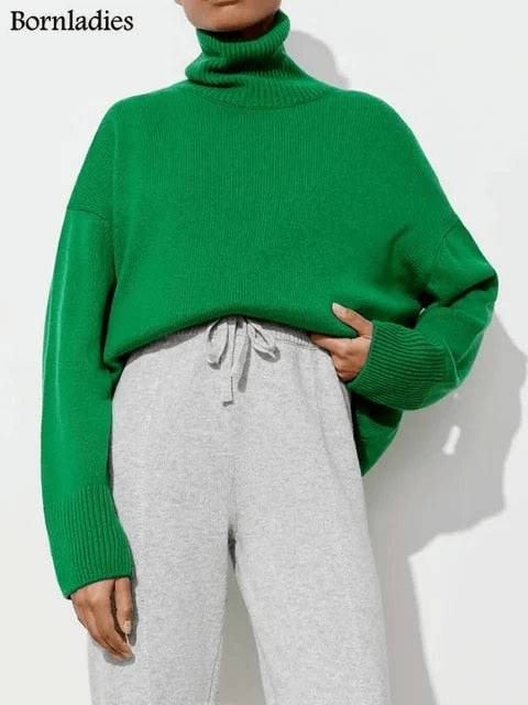 Geräumiger Strickpullover für Frauen
